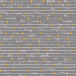 Adorn It - Gigi Blooms - Happy Notes - Metallic in Gray