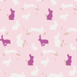 Art Gallery Fabrics - AGF Collection - Anna Elise - Bunny Binkies in Fluff Metallic