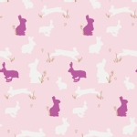 Art Gallery Fabrics - AGF Collection - Anna Elise - Bunny Binkies in Fluff Metallic