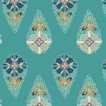 Art Gallery Fabrics - Fantasia - Knits - Krokos Sprites in Teal