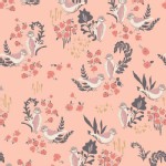 Art Gallery Fabrics - Hello Ollie - Feathered Fellow in Blush