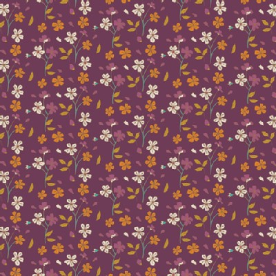 Art Gallery Fabrics - Knits - Autumn Vibes - Cozy Ditzy in Plum