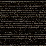 Benartex - Holiday - Words in Black Metallic
