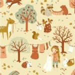 Birch Fabrics - Acorn Trail - Laundry Day in Cream