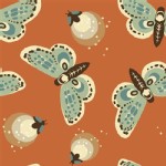 Birch Fabrics - Fort Firefly - Fireflies in Coral