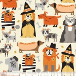 Blend Fabrics - Halloween - Boo Crew - Howling in Ivory