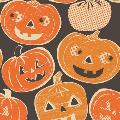 Blend Fabrics - Halloween - Spooktacular - Pumpkintopia in Orange