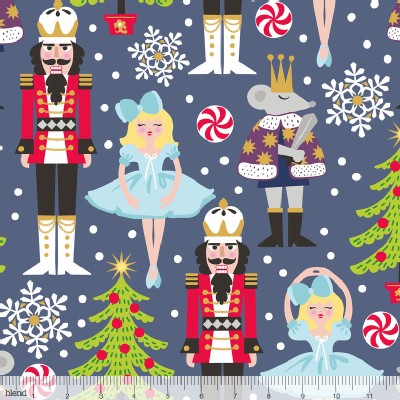 Blend Fabrics - Holiday - Snowflake Waltz in Navy