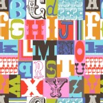 Blend Fabrics - Kids - Letterpress in Multi Bright