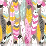 Blend Fabrics - Luckie - Fringe in Pink