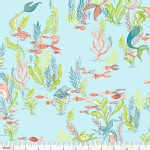 Blend Fabrics - Mermaid Days - At the Bottom of the Sea in Light Blue