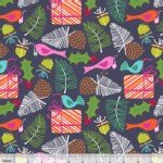 Blend Fabrics - Treelicious - Mistletoe in Navy