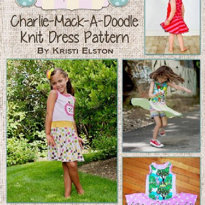 Burlap Button - Patterns - Charlie Mack-A-Doodle Knit Twirl Dress in PDF eFile