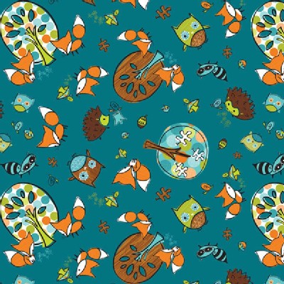 Camelot Fabrics - Frolicking Forest - Adventure in Blue