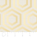 Camelot Fabrics - Heavy Metal - Hexagon in Gold Metallic