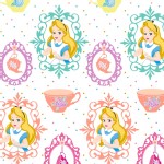 Character Prints - Other Characters - Alice and Teacups in White