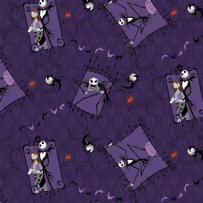 Character Prints - Other Characters - Nightmare Before Christmas Couple in Purple
