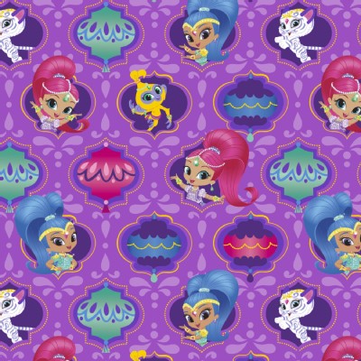 Character Prints - Other Characters - Shimmer and Shine Badges in Purple
