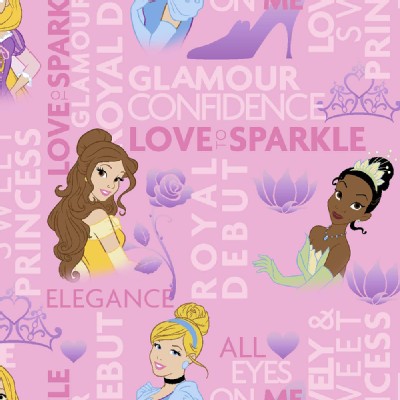 Character Prints - Princess - Disney Princess Royal Debut Badges in Pink