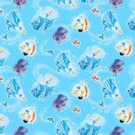 Character Prints - Princess - Cinderella Character Toss in Blue