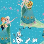 Character Prints - Princess - Frozen Sisters and Olaf in Teal