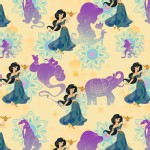 Character Prints - Princess - Jasmine Holding Lamp in Yellow