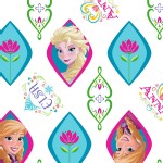 Character Prints - Princess - Frozen Sisters Ogee in White