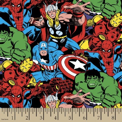 Character Prints - Super Heroes - KNIT - Marvel Packed Character in Multi
