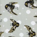 Cotton And Steel - CS Collection - Sleep Tight - Night Owl in Neutral Metallic