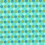 Cotton And Steel - Mustang - Flower Icons in Turquoise