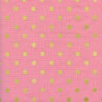 Cotton And Steel - Wonderland - Caterpillar Dots in Pink Metallic