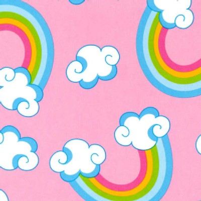 David Textiles - Fantasy World - Rainbow in Pink