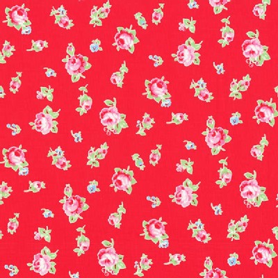 Lecien - Flower Sugar 2013 Fall - Tossed Floral in Red