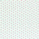 Lecien - Flower Sugar 2014 Fall - Stamped Florals in Blue on White