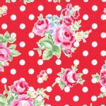 Lecien - Flower Sugar 2015 Fall - Main Floral Dots in Red