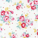 Lecien - Flower Sugar Rose Kiss - Main Floral in White