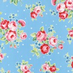 Lecien - Flower Sugar Rose Kiss - Main Floral in Baby Blue