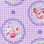 Lecien - Flower Sugar Rose Kiss - Checkered Cameo in Violet