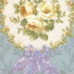 Lecien - Rococo Sweet 2014 - Floral Cameo in Cornflower Blue