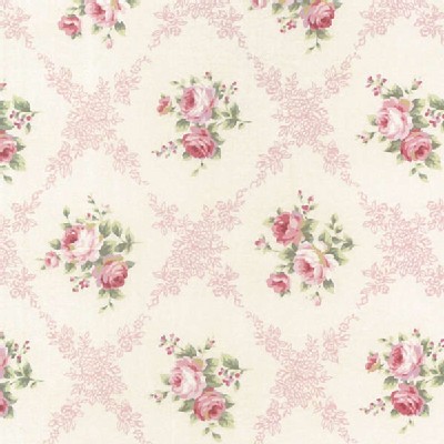 Lecien - Rococo Sweet 2014 - Floral Checkers in Dusk Rose