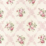 Lecien - Rococo Sweet 2014 - Floral Checkers in Dusk Rose