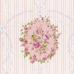 Lecien - Rococo Sweet 2015 - Cameo Stripes in Dusky Pink