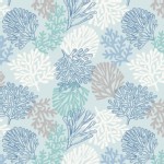 Lewis And Irene - Coastal - Sea Plants in Light Aqua