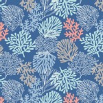 Lewis And Irene - Coastal - Sea Plants in Deep Sea Blue