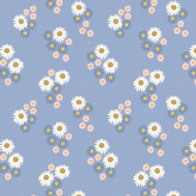 Lewis And Irene - Flos Wildflowers - Daisies in Blue
