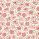 Lewis And Irene - Grandmas Garden - Pink Poppy in Light Grey