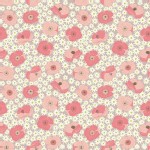 Lewis And Irene - Grandmas Garden - Pink Poppy in Light Grey