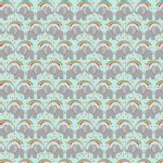 Lewis And Irene - Safari Park - Rainbow Splash Elephant in Pale Blue