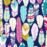 Michael Miller Fabrics - Arrow Flight - Plucked in Midnight