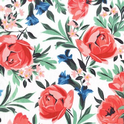 Michael Miller Fabrics - Bed of Roses - Roses in Coral